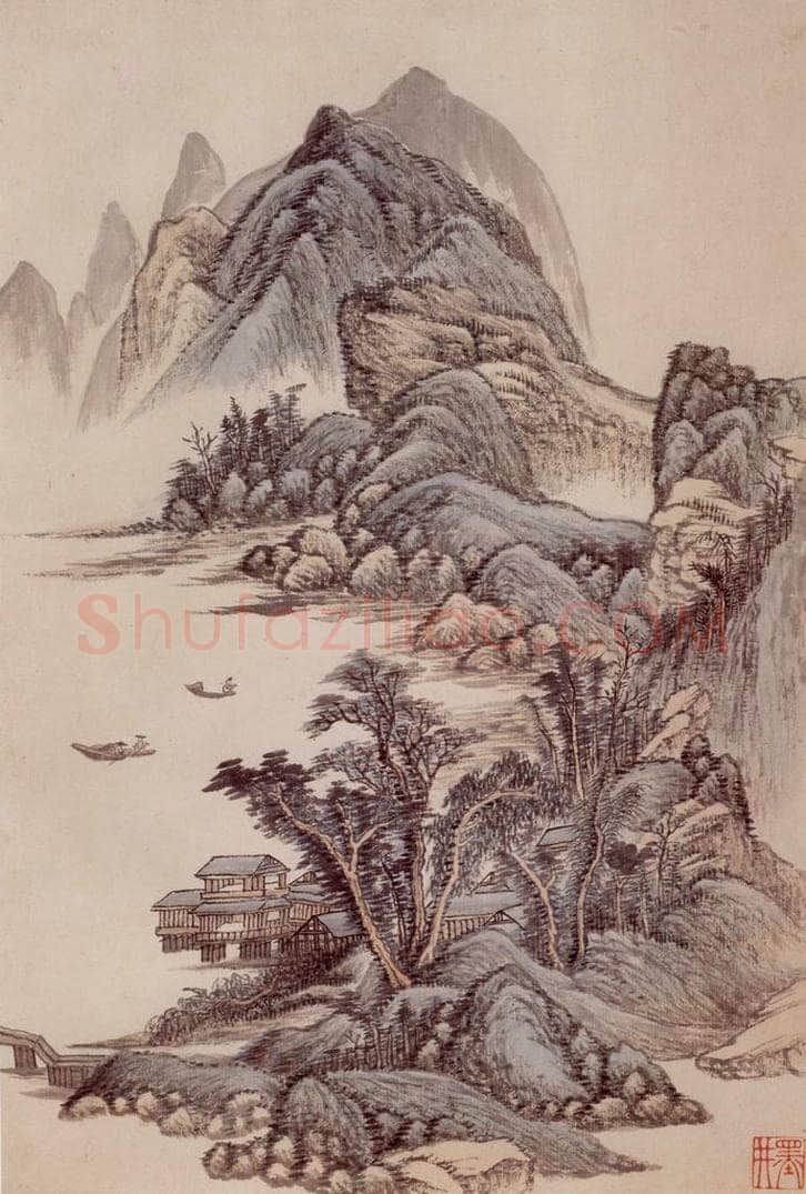 清 吴歴 《橅宋元人山水》 书画作品