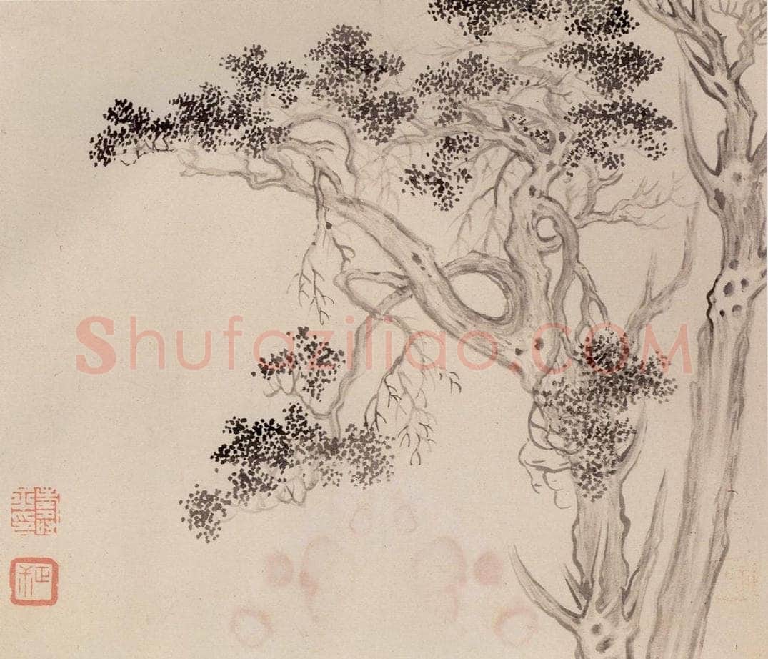 清 恽寿平 《画湖山小景》 书画作品