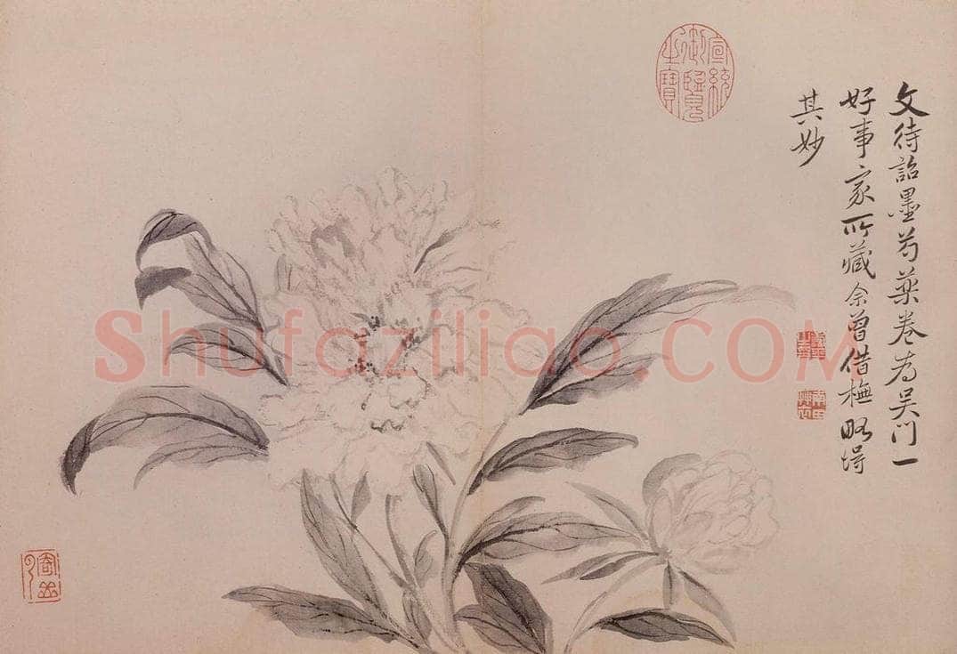 清 恽寿平 《墨花》 书画作品
