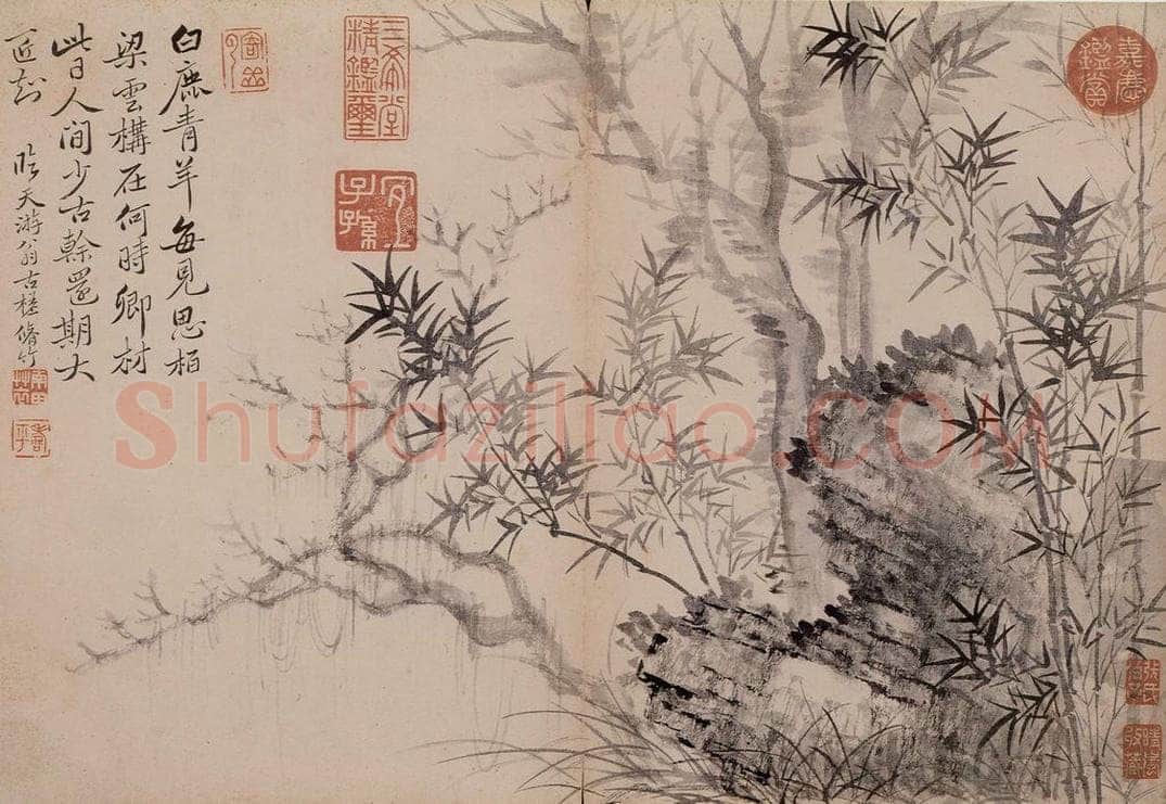 清 恽寿平 《墨花》 书画作品