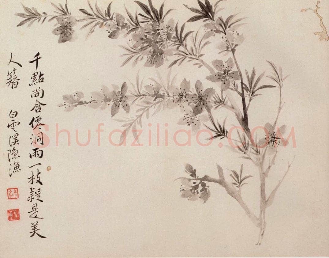 清 恽寿平 《写生花卉》 书画作品