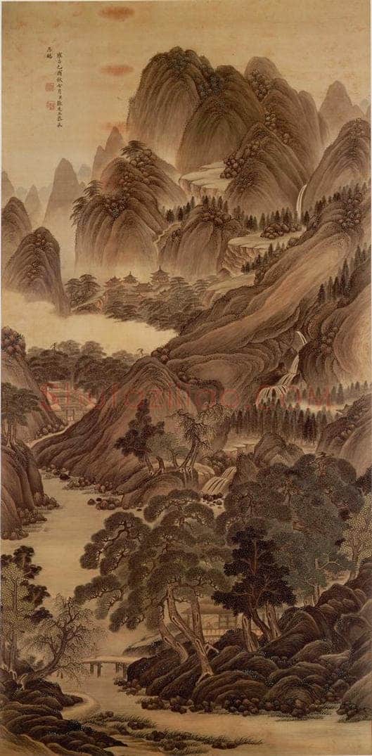 清 高其佩 《山水》 书画作品