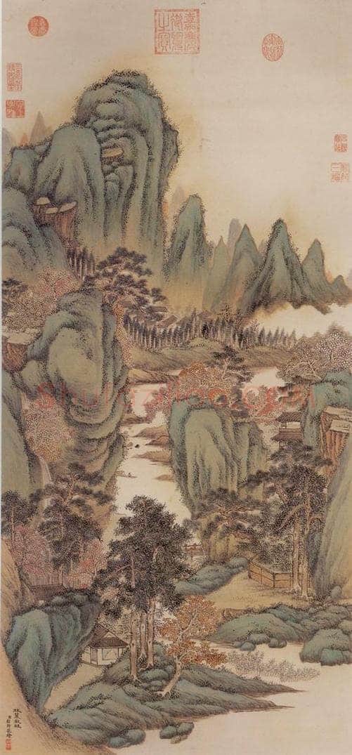 清 弘旿 《画林麓秋晴》 书画作品
