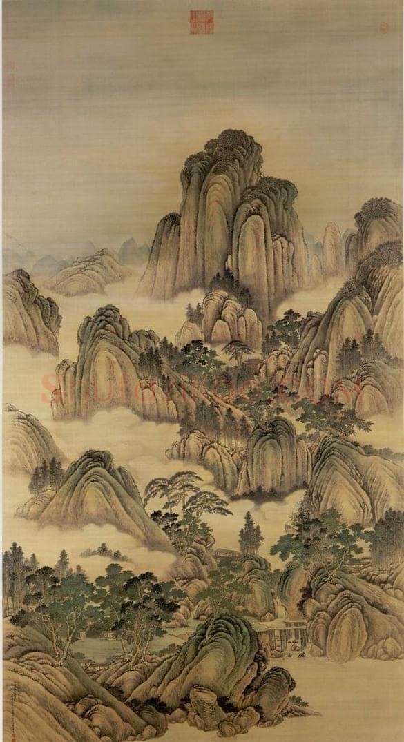 清 唐岱 《仿范宽画幅》 书画作品