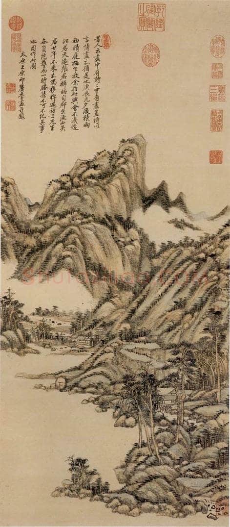 清 王原祁 《画中有诗图》 书画作品