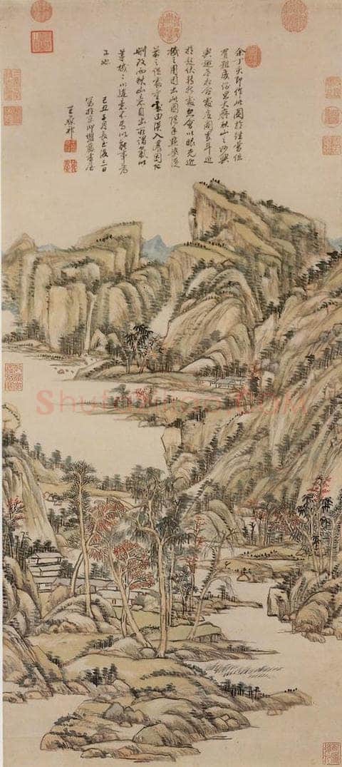 清 王原祁 《秋山图》 书画作品