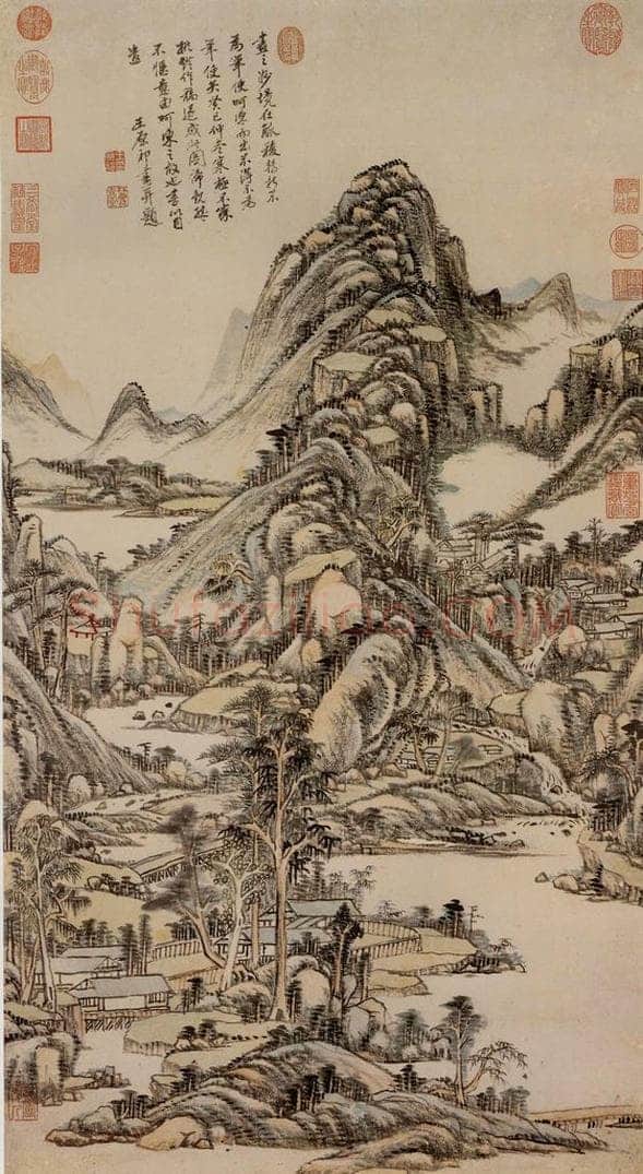 清 王原祁 《画溪崦林庐》 书画作品