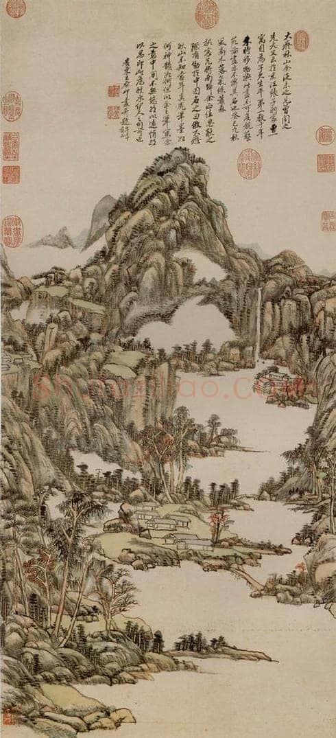 清 王原祁 《仿黄公望秋山》 书画作品