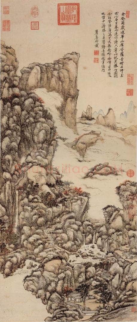 清 王原祁 《华山秋色》 书画作品