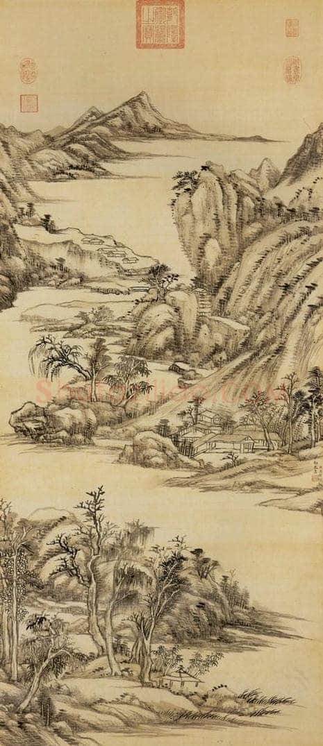 清 王原祁 《江山清霁》 书画作品