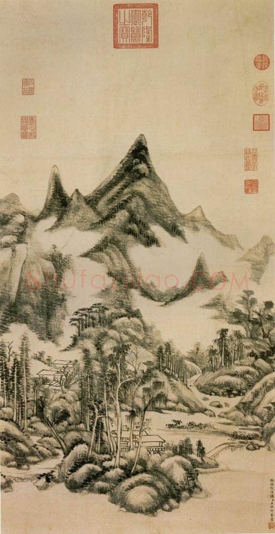 清 王原祁 《云壑流泉图》 书画作品
