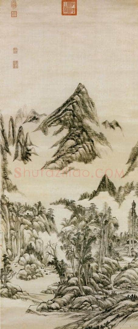 清 王原祁 《山水》 书画作品