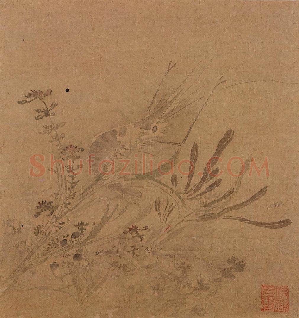 明 孙龍 《写生》 书画作品