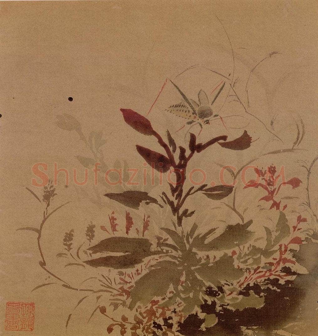 明 孙龍 《写生》 书画作品