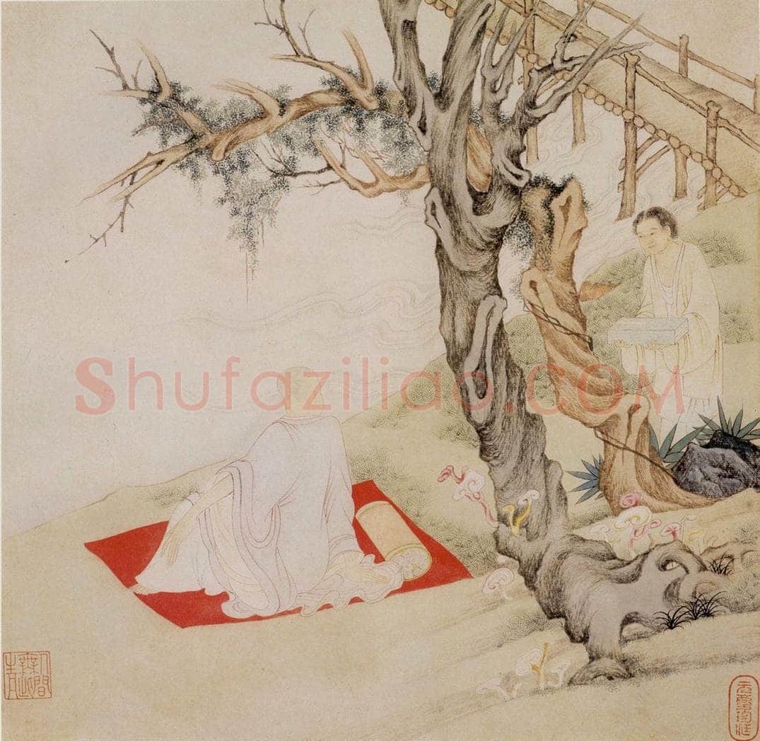 明 丁云图 《罗汉》 书画作品
