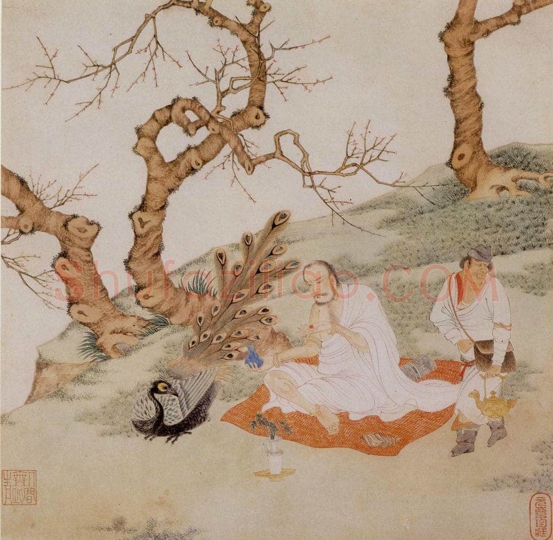 明 丁云图 《罗汉》 书画作品