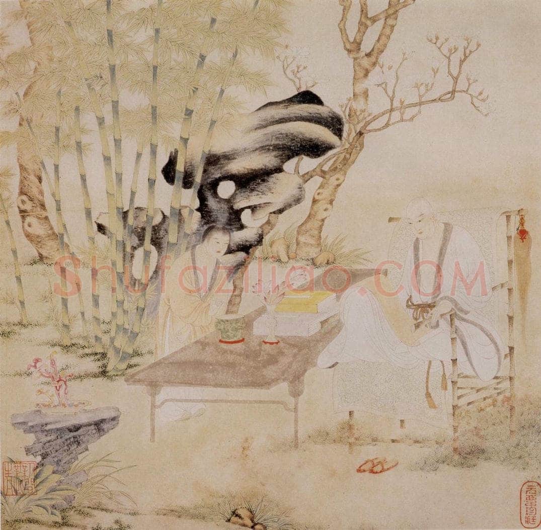 明 丁云图 《罗汉》 书画作品