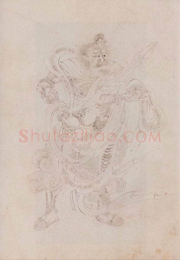 明 丁云图 《罗汉》 书画作品