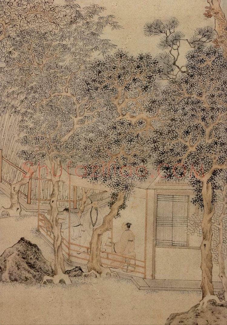 明 文征明 《影翠轩图》 书画作品