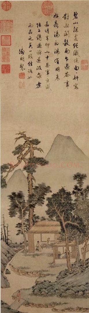 明 文征明 《品茶图》 书画作品