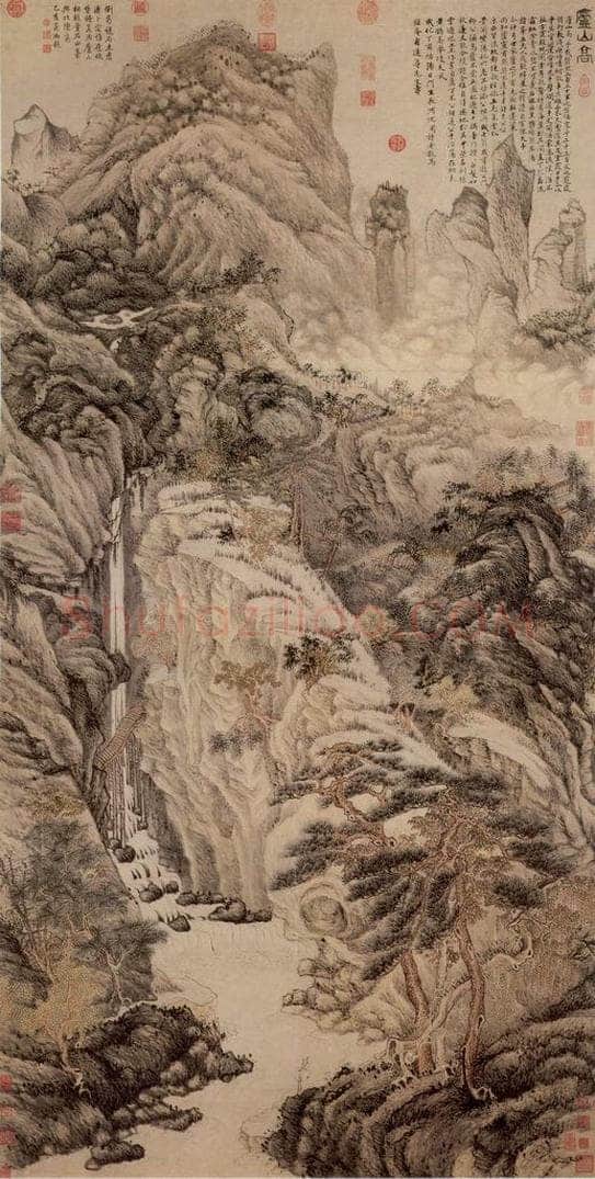 明 沈周 《庐山高》 书画作品