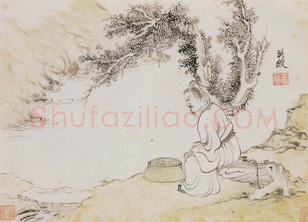 明 陈洪绶 《画隐居十六觀》 书画作品
