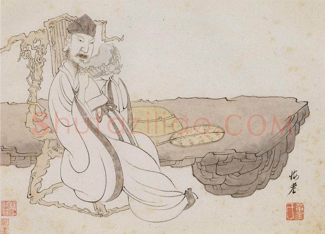 明 陈洪绶 《画隐居十六觀》 书画作品