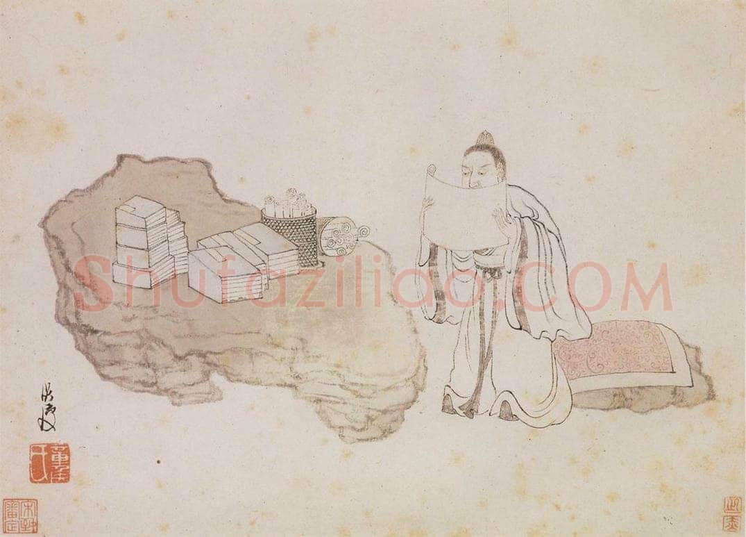 明 陈洪绶 《画隐居十六觀》 书画作品