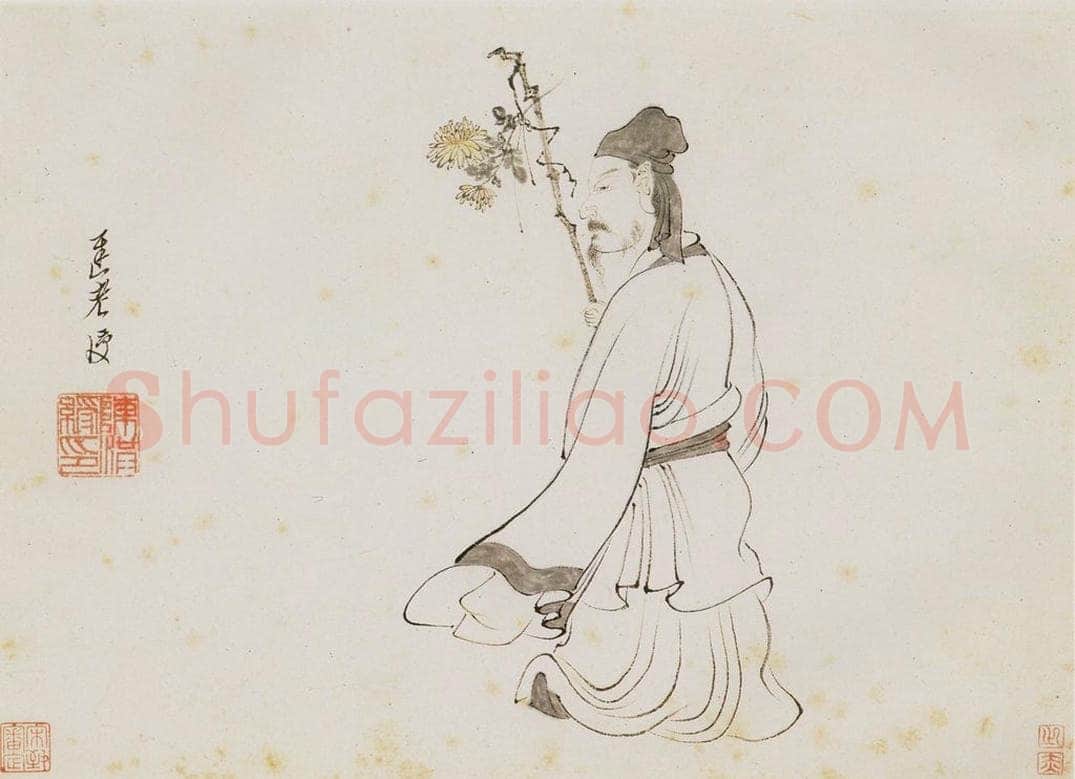 明 陈洪绶 《画隐居十六觀》 书画作品