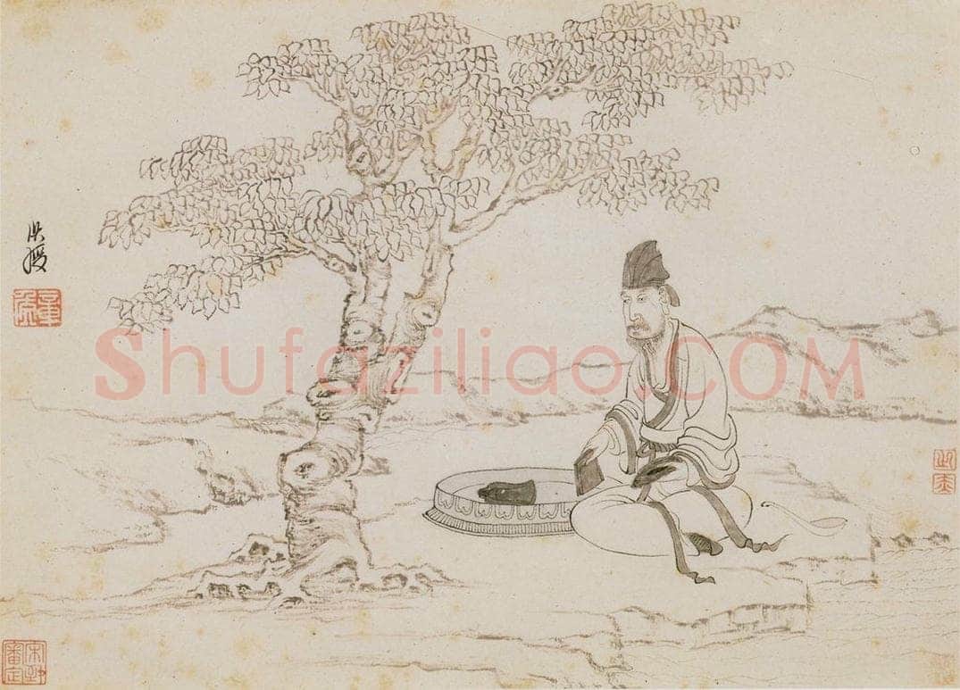 明 陈洪绶 《画隐居十六觀》 书画作品