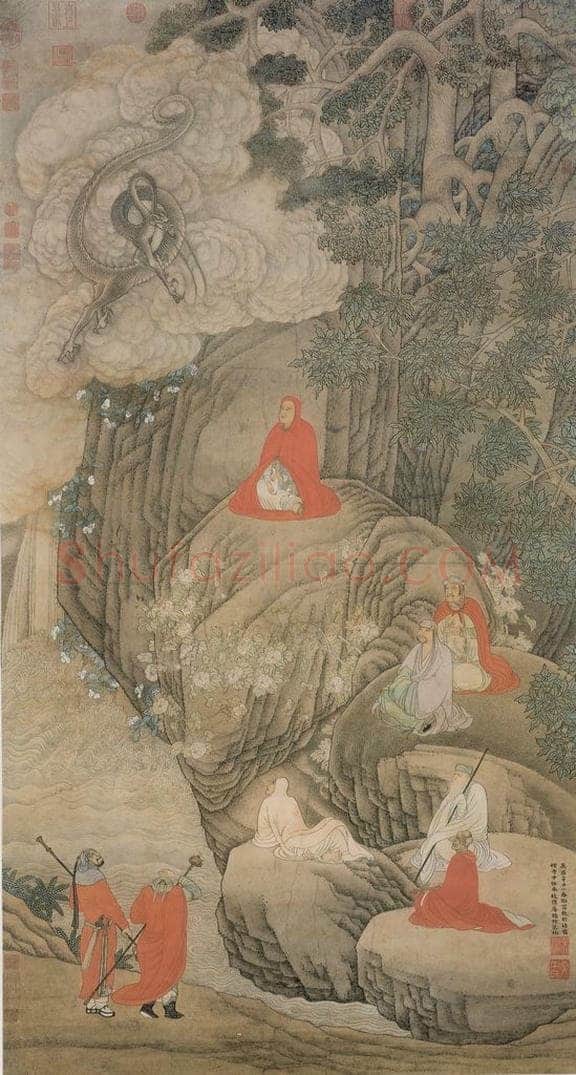 明 吴彬 《画罗汉》 书画作品