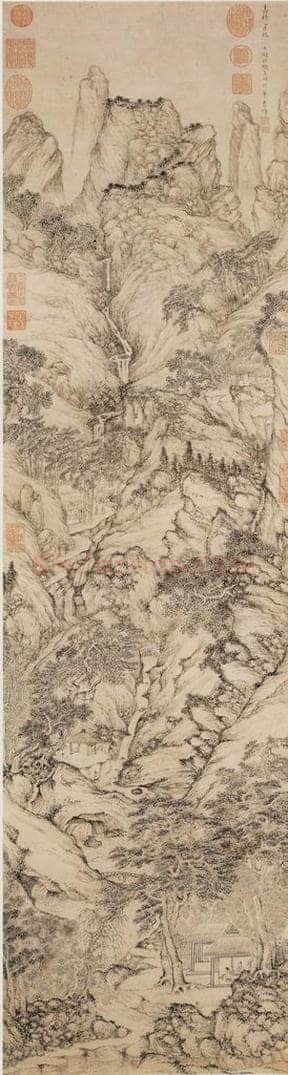 明 文徵明 《倣王蒙山水》 书画作品
