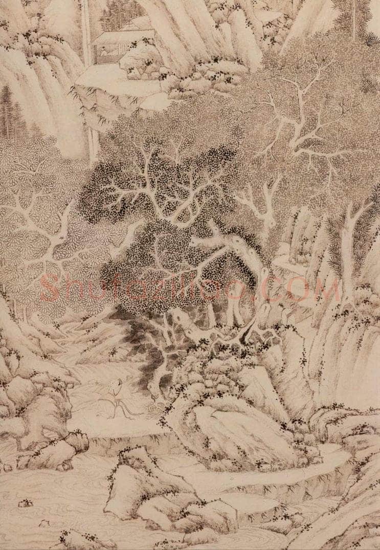 明 文徵明 《洞庭西山图》 书画作品