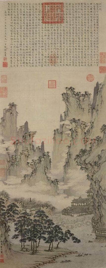明 仇英 《云溪仙馆图》 书画作品