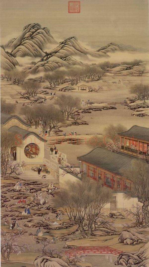 清  《画院月令图》 书画作品