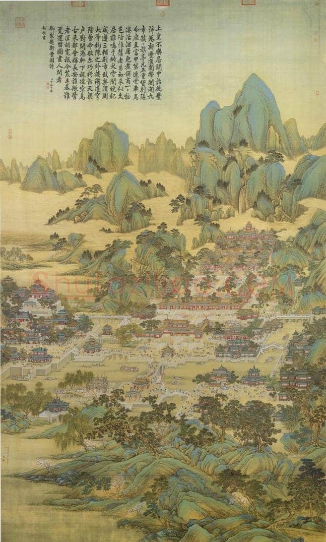清 院本 《新丰图》 书画作品