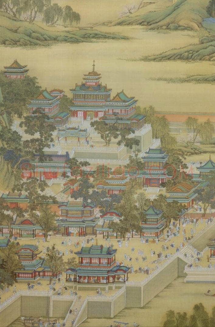 清 院本 《新丰图》 书画作品