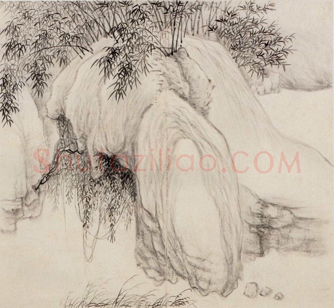 清朝 恽寿平 仿古山水 书画作品
