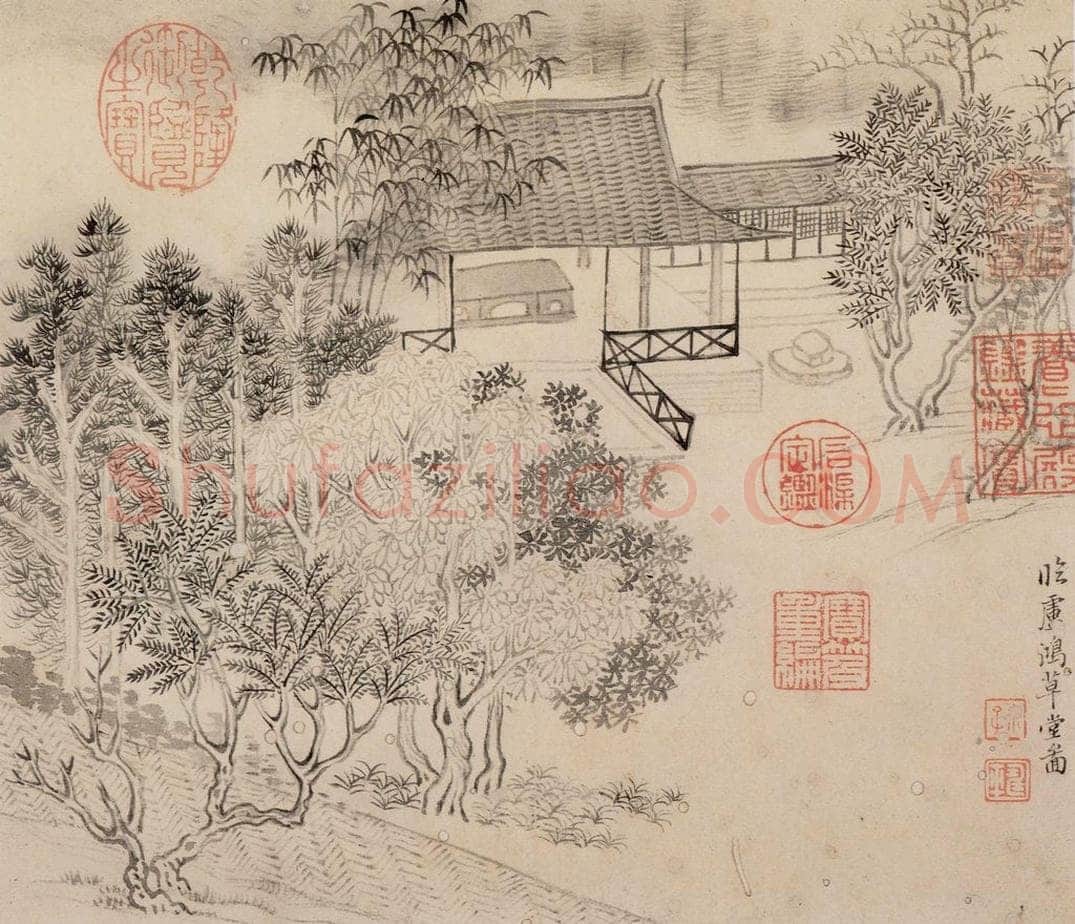 清朝 恽寿平 画山水 书画作品