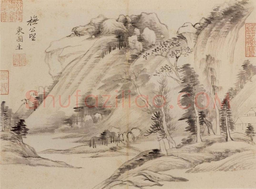 清朝 恽寿平 山水 书画作品