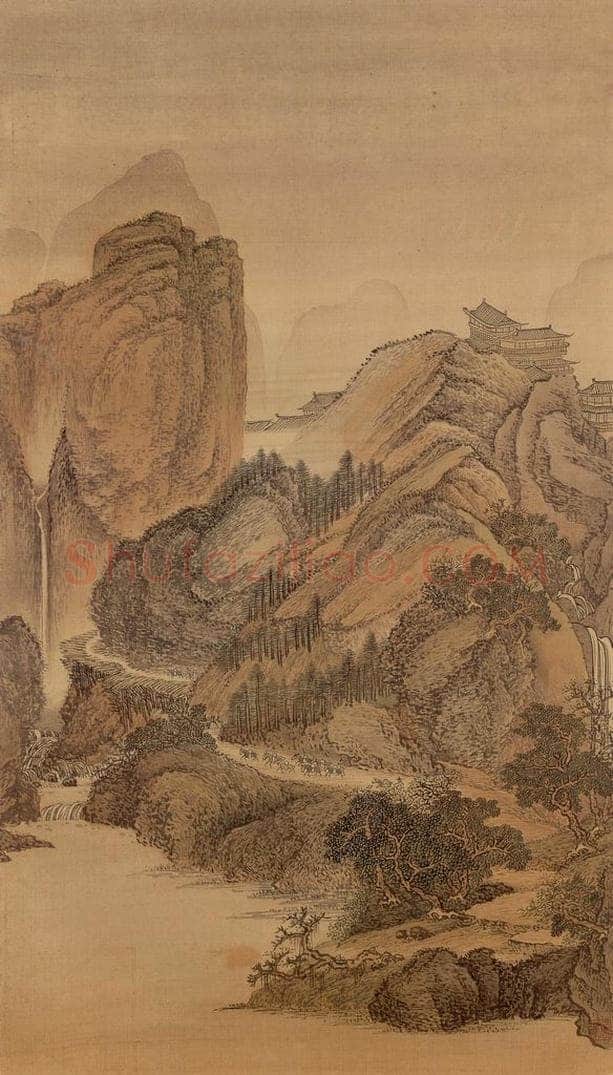 清 王翚 《临唐宋各家山水（十二开）》 书画作品