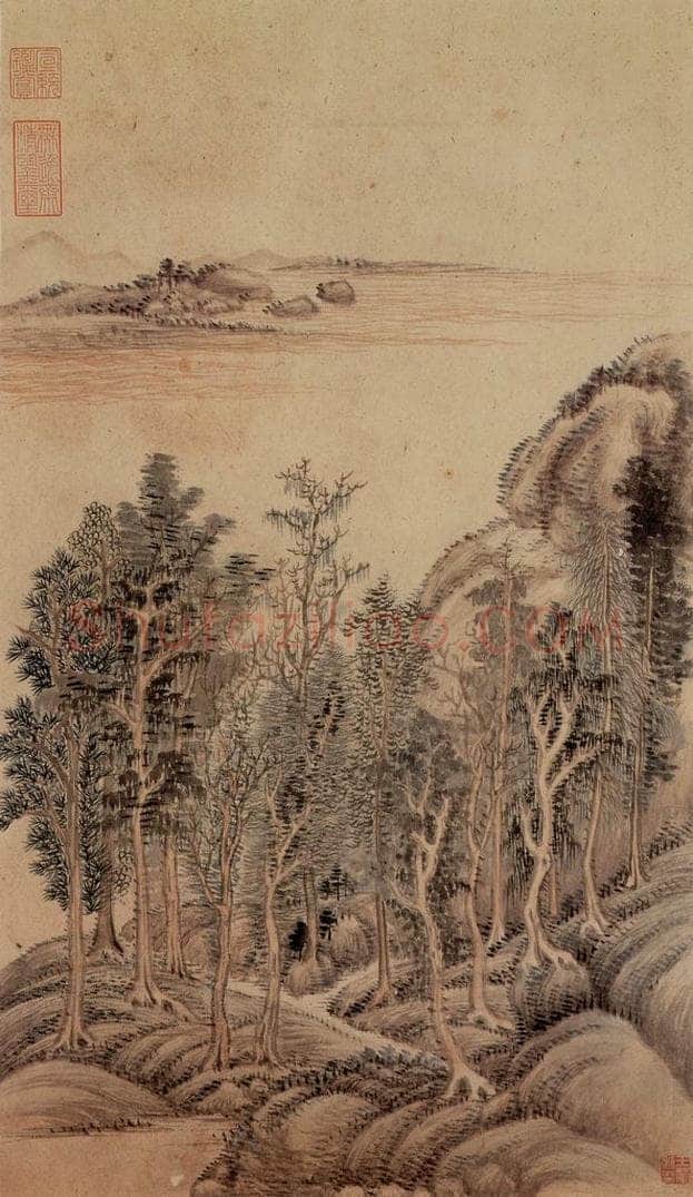 清 王翚 《临唐宋各家山水(十二开)》 书画作品