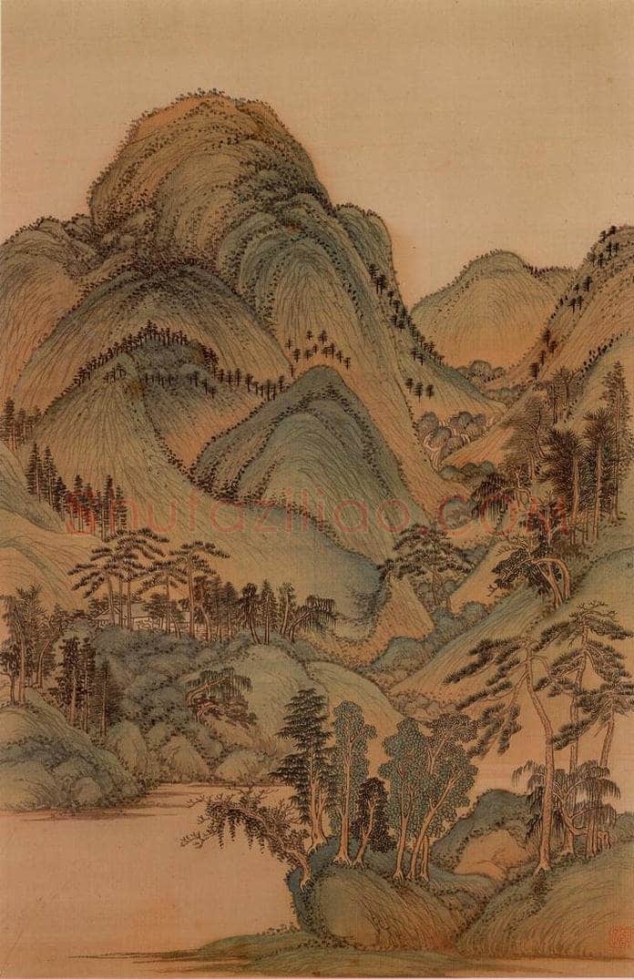 清 王翚 《临唐宋各家山水（十二开）》 书画作品