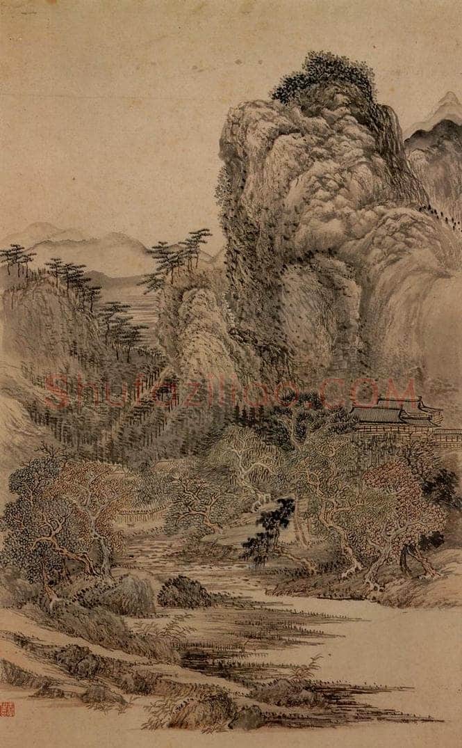 清 王翚 《临唐宋各家山水(十二开)》 书画作品