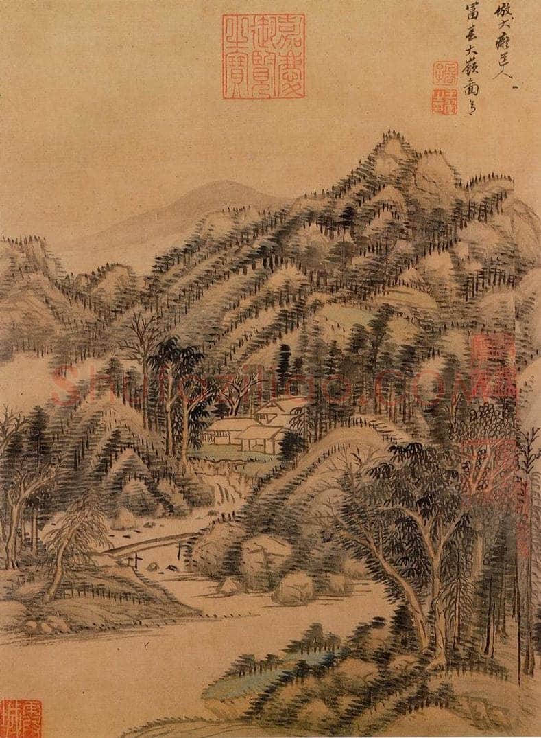 清 王翚 《山水画（十开）》 书画作品