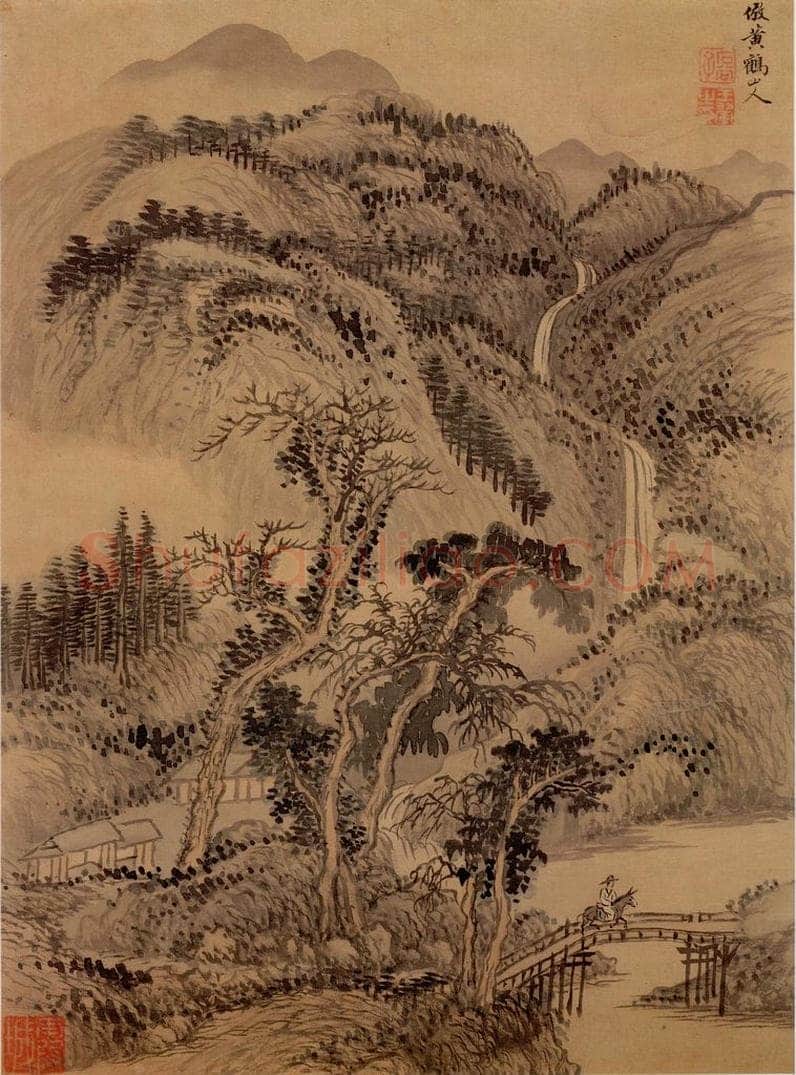 清 王翚 《山水画（十开）》 书画作品