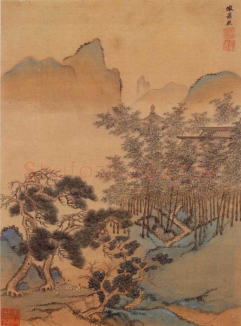 清 王翚 《山水画（十开）》 书画作品