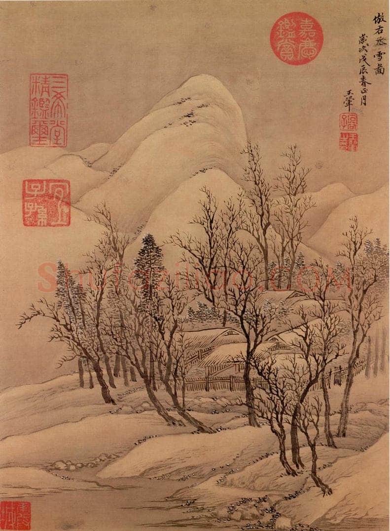 清 王翚 《山水画(十开)》 书画作品