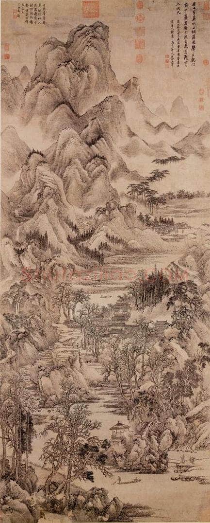 清 王翚 《千岩万壑图》 书画作品