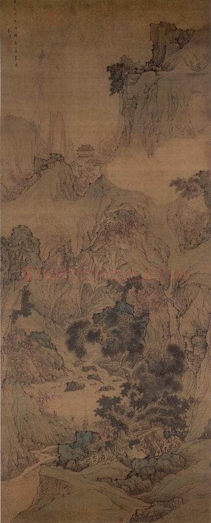 明 刘度 《山水》 书画作品